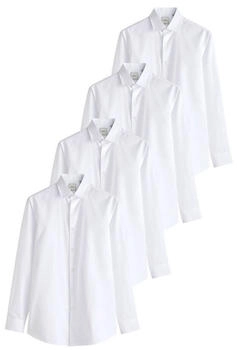 Next Fashion Langarmhemd Slim Fit 4er-Pack
