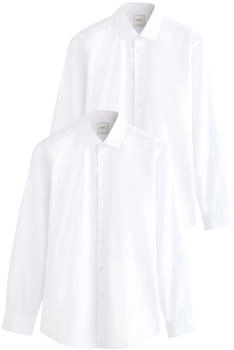 Next Fashion Langarmhemd 2er-Pack Slim Fit Langarm-Hemden