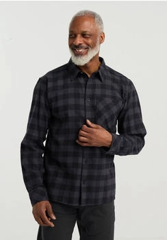 Jack Wolfskin Lite Flanell-Hemd checks schwarz