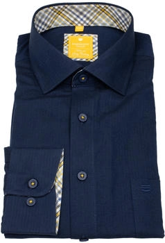 Redmond Hemd Modern Fit Kentkragen Twill dunkelblau