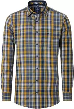 Redmond Comfort Fit Hemd gelb kariert