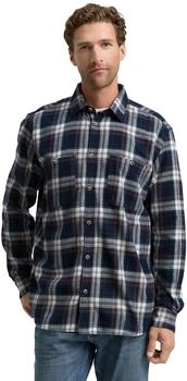 Tom Tailor Comfort Fit Flanell-Hemd Karomuster navy multicolor check