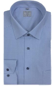 Marvelis Businesshemd Comfort Fit blau weiß kariert Bügelfrei