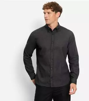 OLYMP Langarmhemd Button-down-Kragen regular fit casual schwarz