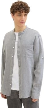 Tom Tailor Denim Fitted structured shirt 29621 schwarz weiß