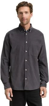 Tom Tailor Cordhemd Brusttasche classic dark grey