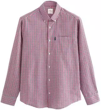 Next Fashion Bügelfreies oxfordhemd rot weiss karo