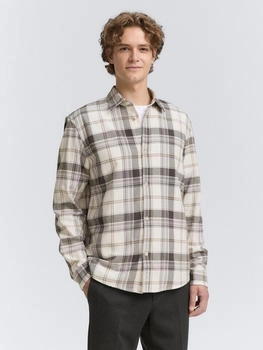 Tom Tailor Denim Relaxed Fit Hemd Karomuster off white check