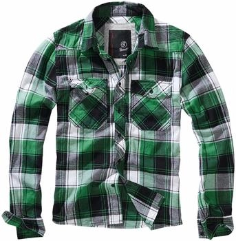 Brandit Checkshirt Flanellhemd gr&uuml;n schwarz