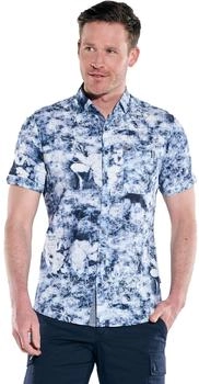 engbers Kurzarm-Hemd Gemustert 39029 marineblau