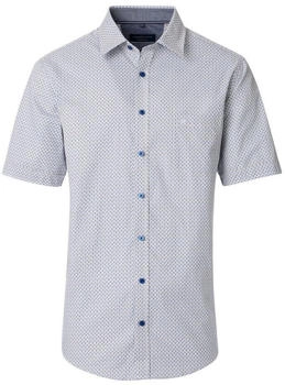 CASAMODA Freizeithemd Kurzarm Print Comfort Fit blau