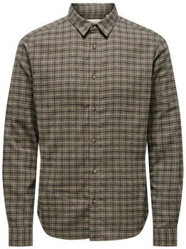Only & Sons Onsgudmund LS Checked Shirt walnut