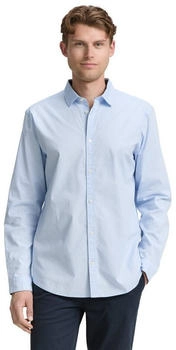 Tom Tailor Langarmhemd Elasthan light metal blue