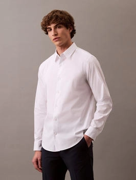 Calvin Klein LS SOLID STRETCH CLASSIC SHIRT Hemd weiß