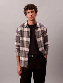 Calvin Klein Langarmhemd LS Brushed Plaid Easy Shirt