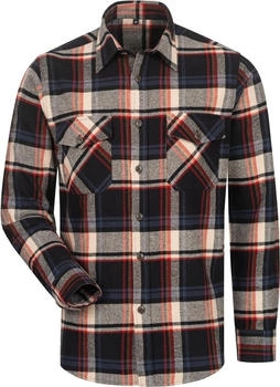 Craftland Flanellhemd TURRELL schwarz marine beige rot kariert