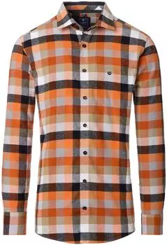 Redmond Flanellhemd kariert orange Redmond