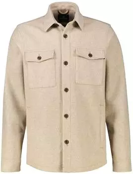 Lerros Übergrössen-Hemdjacke Wolloptik weiß