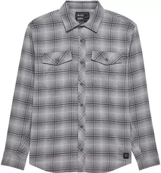 Fox Flannel-Langarmhemd Core Stretch Survivalist hellgrau schwarz