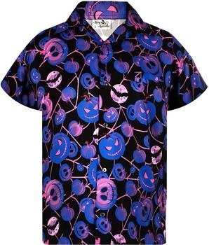 King Kameha Funky Hawaiihemd Pumpkin Web blau