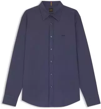 Boss Orange Langarmhemd Relegant Stickerei navy