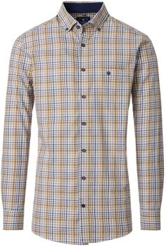 Redmond Modern Fit Hemd gelb blau kariert