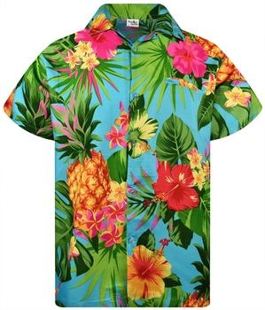 King Kameha Funky-Hawaii-Hemd Pineapple türkis
