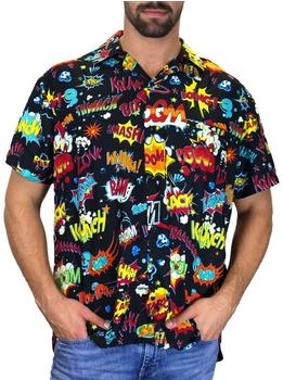 King Kameha Funky Hawaiihemd Boom Bang mehrfarbig schwarz