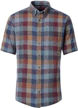 CASAMODA Casual Fit Leinenhemd blau kariert