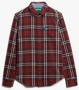 Superdry L S Cotton Lumberjack Shirt Frontier Check rot