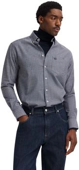 Bugatti Langarmhemd 'Soft Cotton' Modern Fit 390-marine