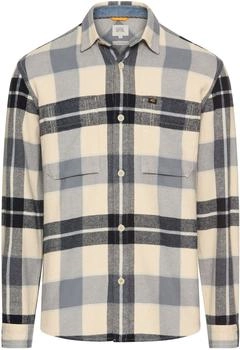 Camel Active Hemd blau schwarz 100% Baumwolle