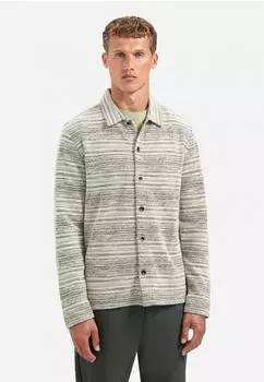 No Excess Gestricktes Overshirt dunkelgrün 78450168