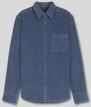 Hugo Boss Regular-Fit Hemd aus Baumwoll-Cord Style Relegant_6_M 50548976 Blau