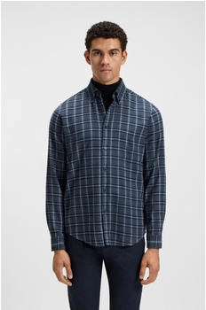 Hugo Boss Regular-Fit Hemd aus Baumwoll-Flanell Style Rickert_M 50549430 Blau gemustert