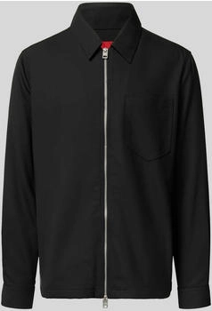 HUGO Regular-Fit Hemd mit Zwei-Wege-Reißverschluss Style Enasoz 50549751 Schwarz