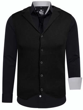 Rusty Neal Hemd mit Weste und Krawatte 3er Set schwarz-weiss