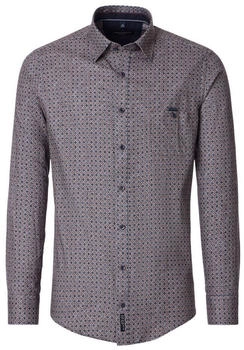 CASAMODA Casual Fit Flanellhemd bedruckt blau