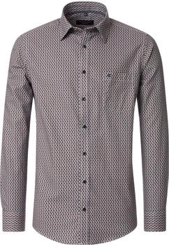 CASAMODA Casual Fit Flanellhemd bedruckt braun