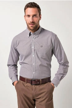 JP 1880 Vichy Karohemd Comfort Fit braun/weiß