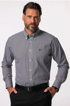 JP 1880 Vichy Karohemd Comfort Fit schwarz
