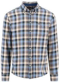 Fynch-Hatton Flanellhemd mit Karomuster beige/blau