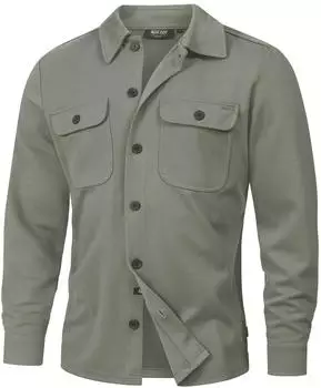 Indicode Innello Langarmhemd Regular Fit (20641BS) castor gray