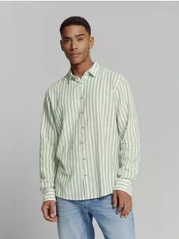 No Excess Regular Fit Hemd (27470224SN-050-M) beige/grün