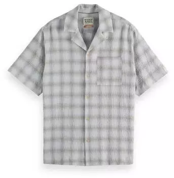 Scotch & Soda Relaxed Fit Kurzarmhemd (180031) swan crinkle check