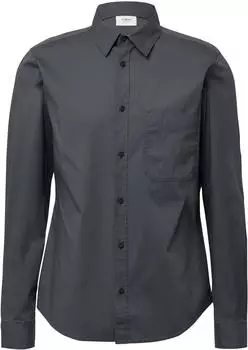 s.Oliver Slim Fit: Gemustertes Hemd mit Kentkragen schwarz 2170210.99A0.