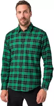 JP 1880 Modern Fit Karohemd Langarm Button-Down-Kragen (842986) palmgrün