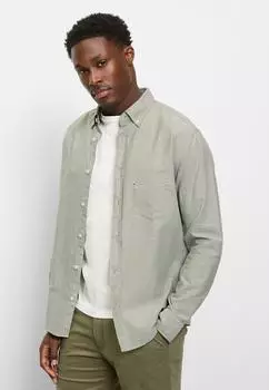 OLYMP Casual Freizeithemd Regular Fit Karo Button-Down (4042-44) oliv