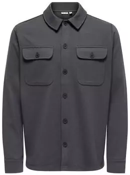 Only & Sons ONSNEWKODYL Overshirt Regular Fit (60089245) grau pinstripe