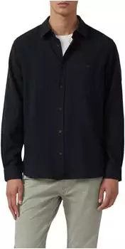 s.Oliver Regular Fit: Strukturiertes Baumwollhemd mit Brusttasche schwarz 2172933.9999.